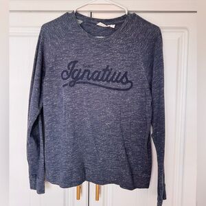 Camp David St. Ignatius Wildcats Cleveland Ohio Long Sleeved Space Dye Tee Blue